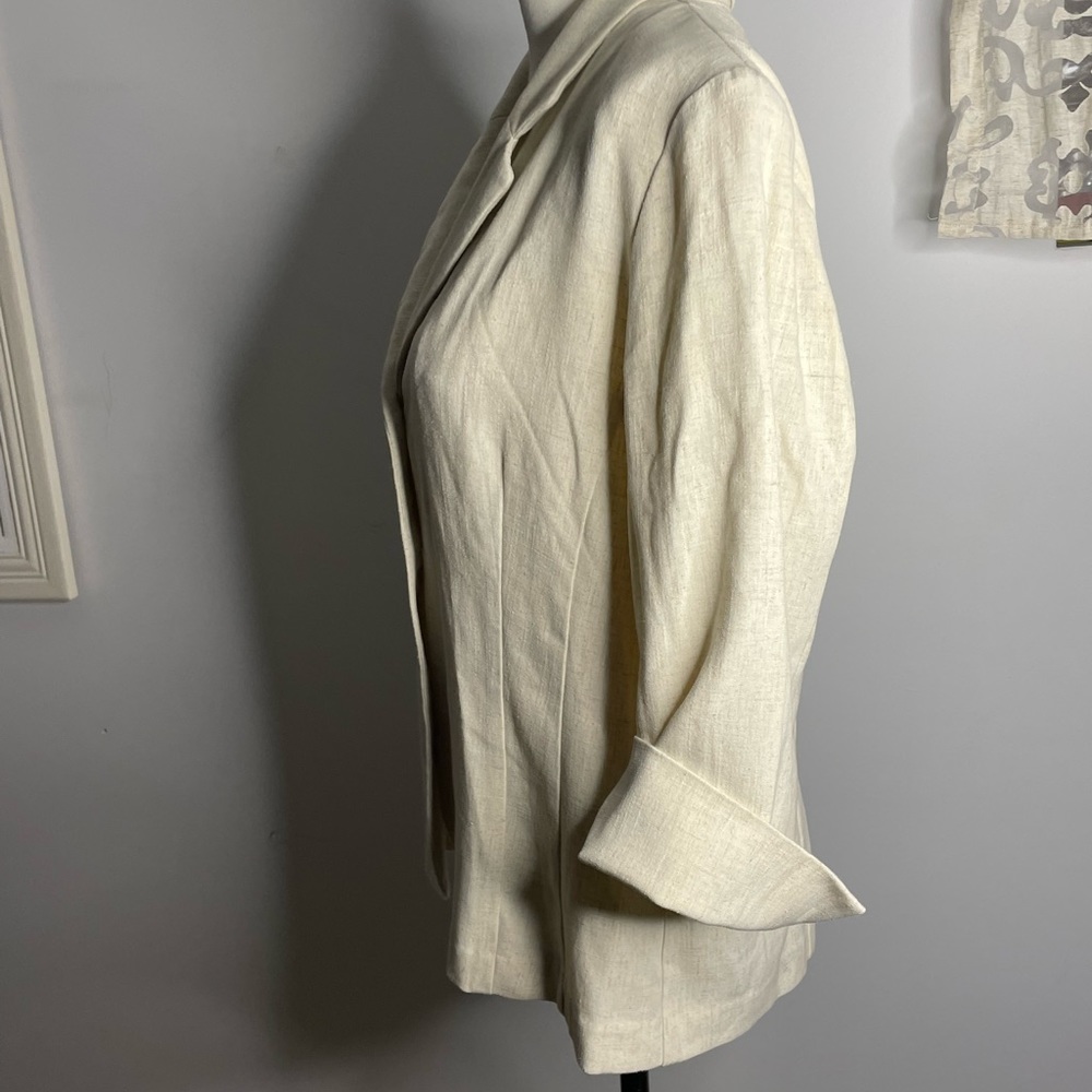 Ladies Plus Ivory Size Top Button Up By Sag Harbor Stretch Size 14 - Picture 4 of 15